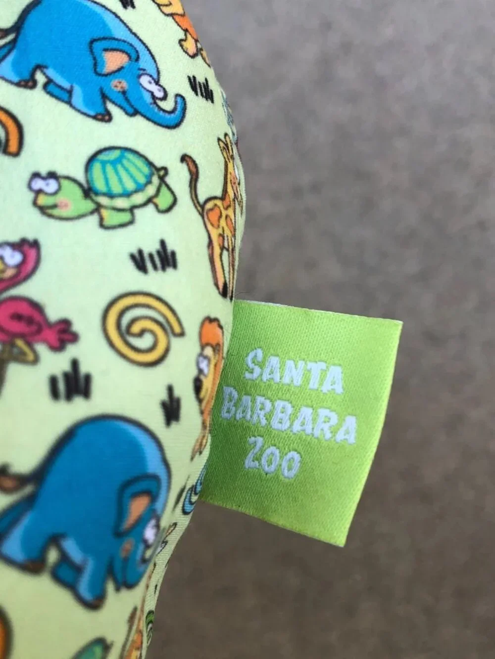 Vintage SANTA BARBARA ZOO Kid's Youth Animals Hat Neck Coverable Dog Eared Cap